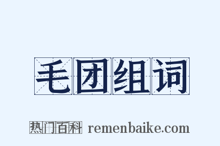 毛团组词是什么意思的图片